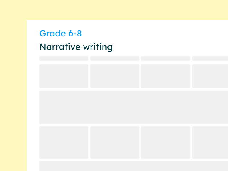 grade 6-8 narrative rubric image
